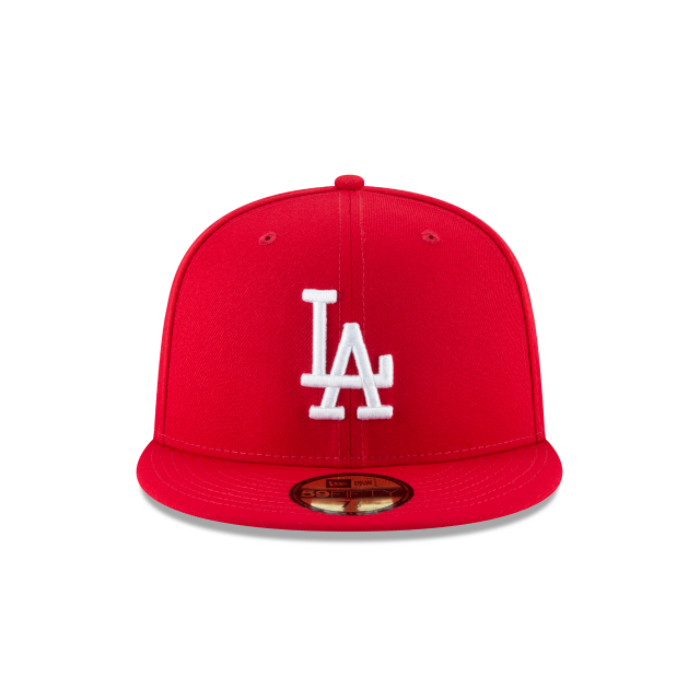 Los Angeles Dodgers MLB New Era Men's Scarlet Red 59Fifty Basic Fitted Hat