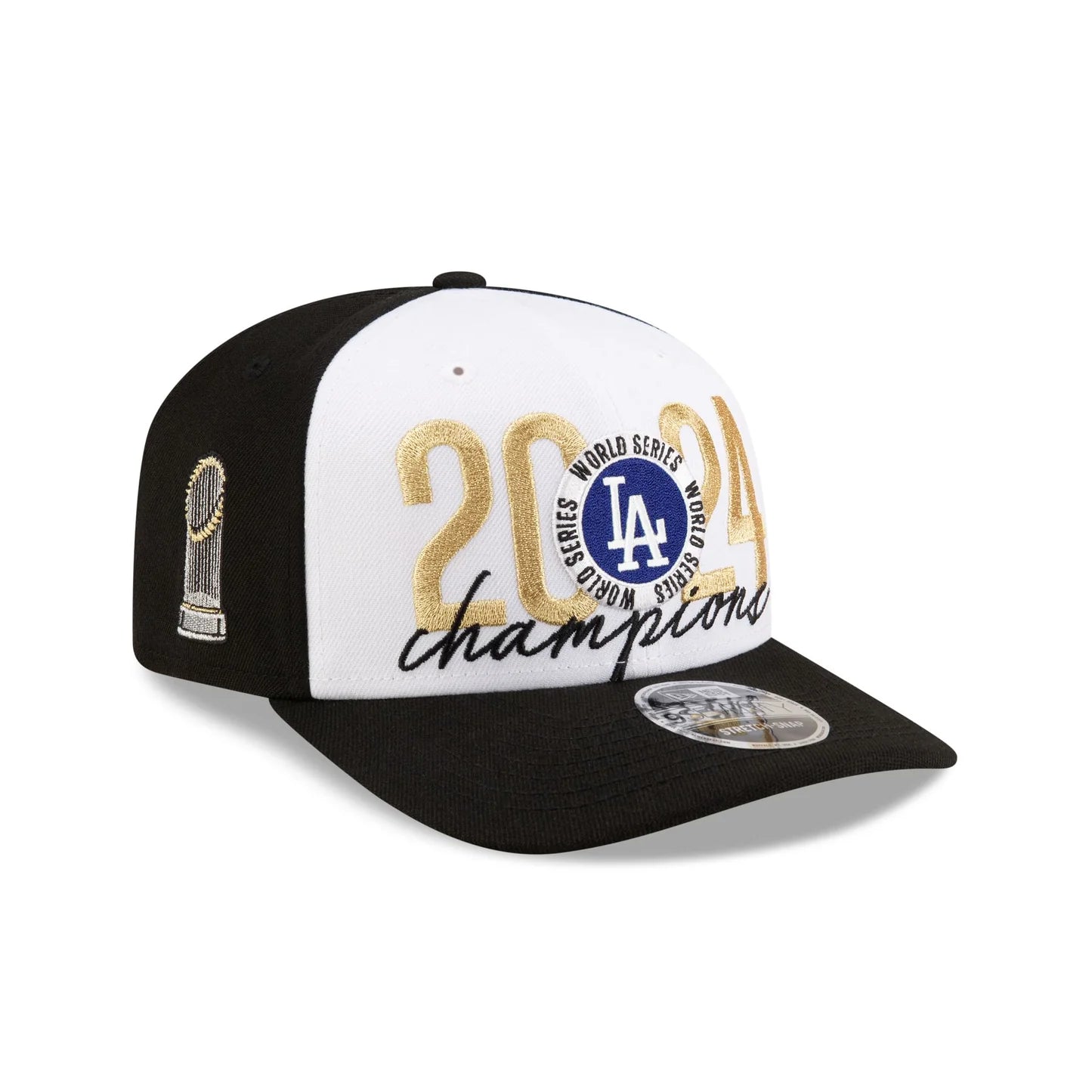 Casquette Snapback MLB New Era pour homme Los Angeles Dodgers 9Seventy World Series Champions Blanc/Noir