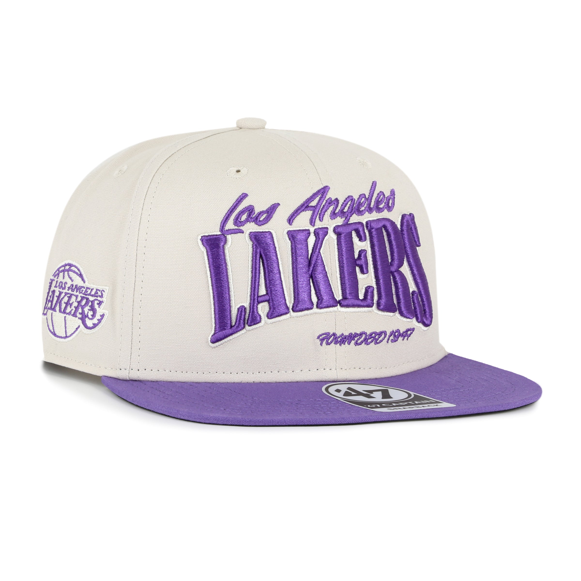 Los Angeles Lakers NBA 47 Brand Chandler Captain Snapback beige pour hommes