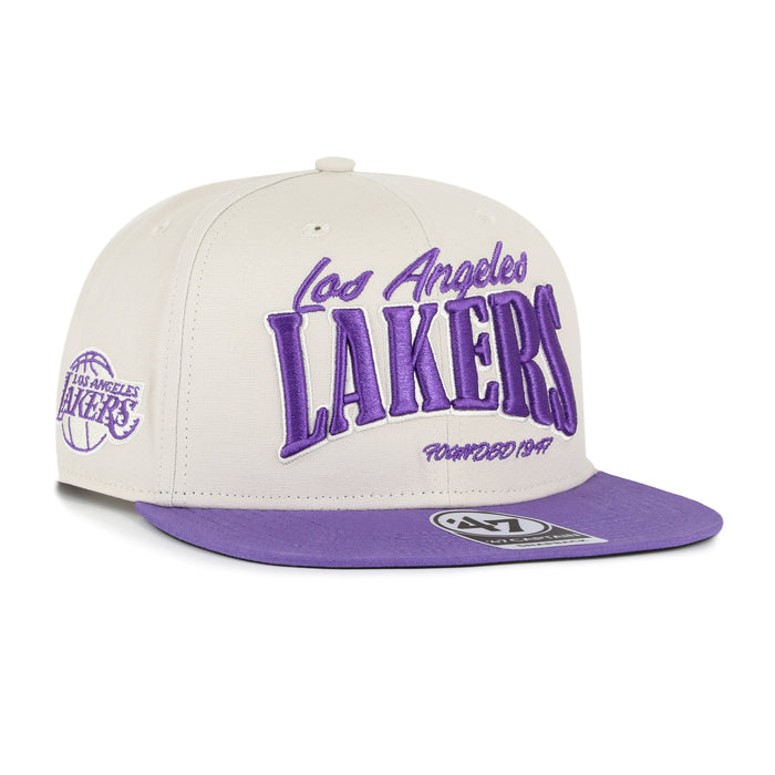 Los Angeles Lakers NBA 47 Brand Men's Beige Chandler Captain Snapback