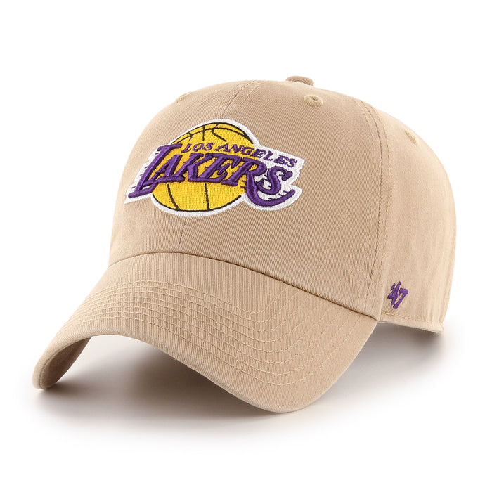 Los Angeles Lakers NBA 47 Brand Men's Khaki Clean Up Adjustable Hat