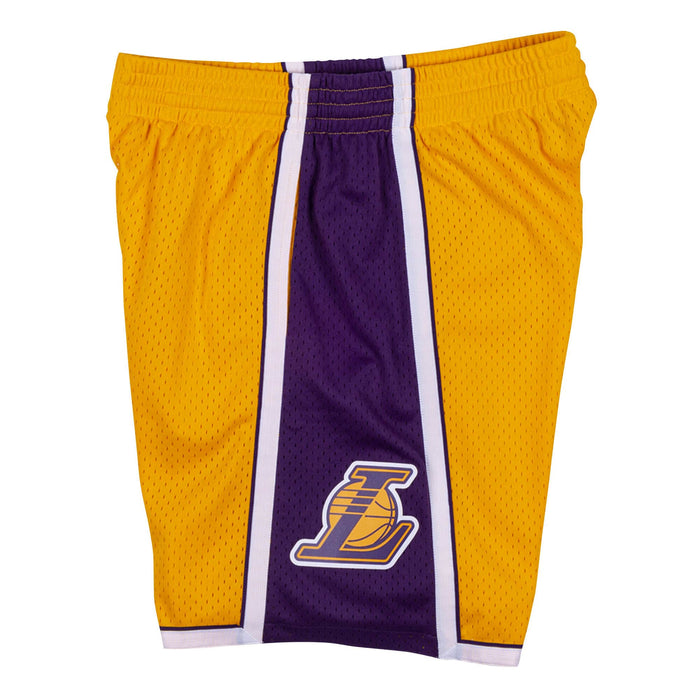 Los Angeles Lakers NBA Mitchell & Ness Men's Gold/Purple 2009-10 Hardwood Classics Swingman Shorts