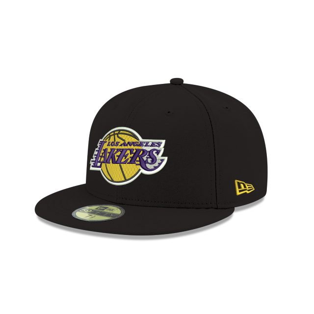 Los Angeles Lakers NBA New Era Men's Black 59Fifty Fitted Hat