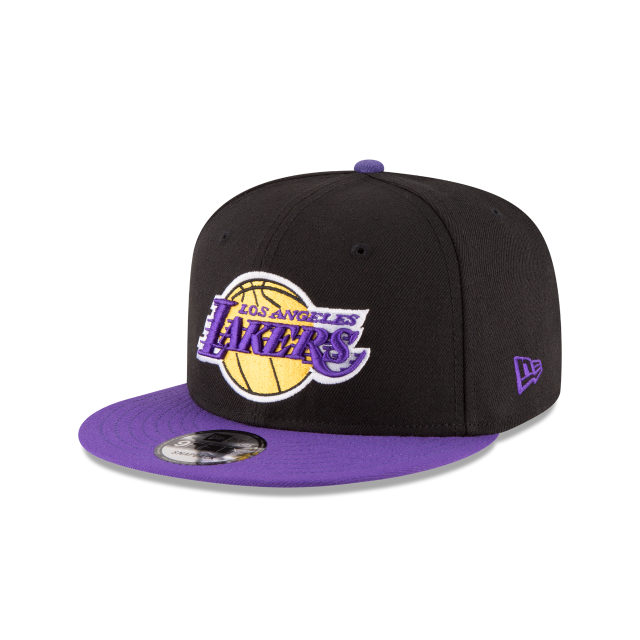 Los Angeles Lakers NBA New Era pour hommes, noir/violet, 9Fifty, deux tons Snapback