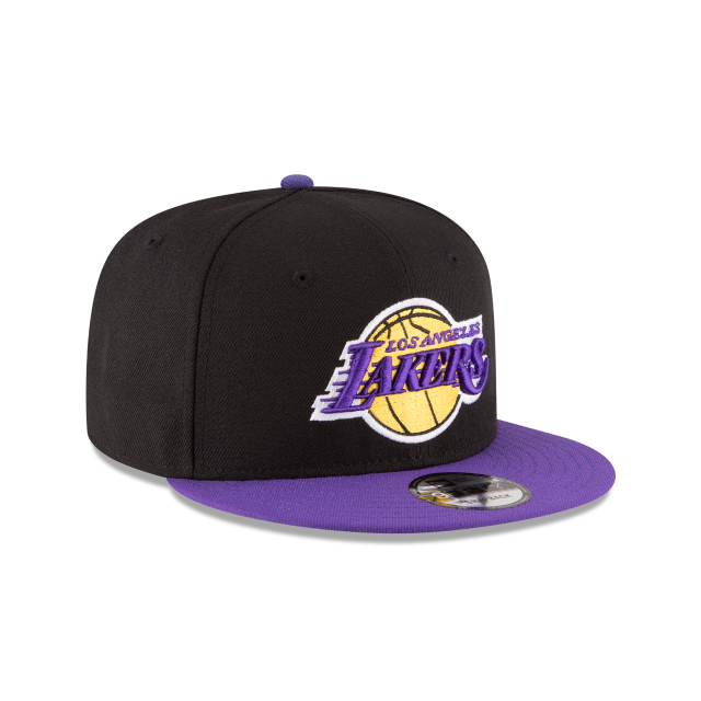 Los Angeles Lakers NBA New Era Men's Black/Purple 9Fifty Two Tone Snapback