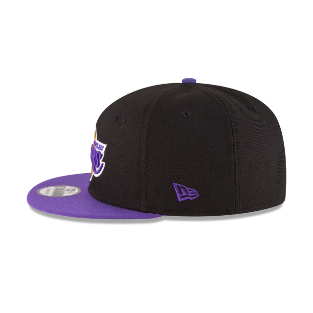 Los Angeles Lakers NBA New Era Men's Black/Purple 9Fifty Two Tone Snapback