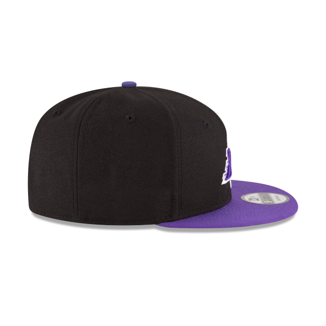 Los Angeles Lakers NBA New Era Men's Black/Purple 9Fifty Two Tone Snapback