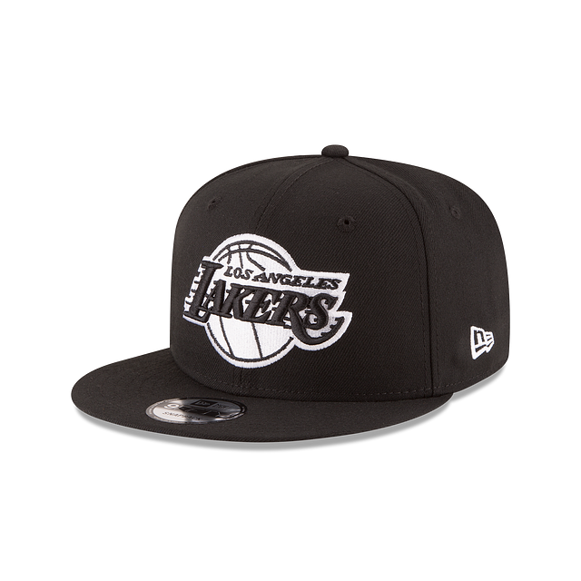 Los Angeles Lakers NBA New Era Men's Black/White 9Fifty Basic Snapback