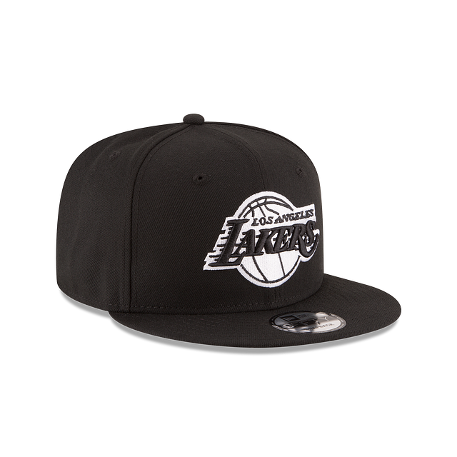 Los Angeles Lakers NBA New Era pour hommes, noir/blanc 9Fifty Basic Snapback