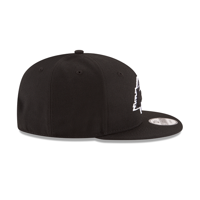 Los Angeles Lakers NBA New Era pour hommes, noir/blanc 9Fifty Basic Snapback