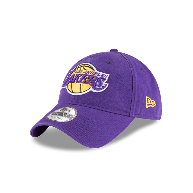 Casquette ajustable classique violette 9Twenty Core pour homme NBA New Era des Los Angeles Lakers