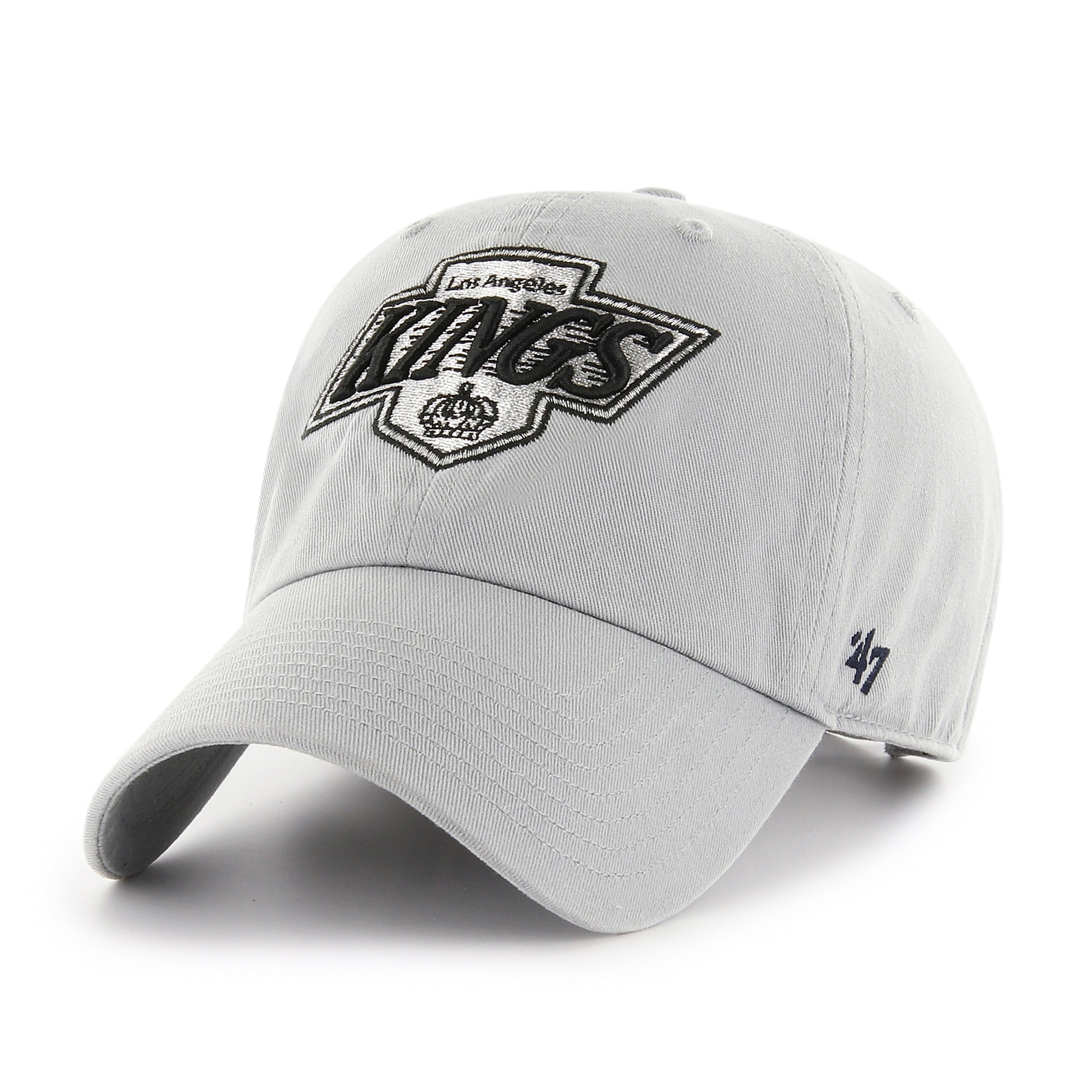 Los Angeles Kings NHL 47 Brand Men's Grey Vintage Clean Up Adjustable Hat