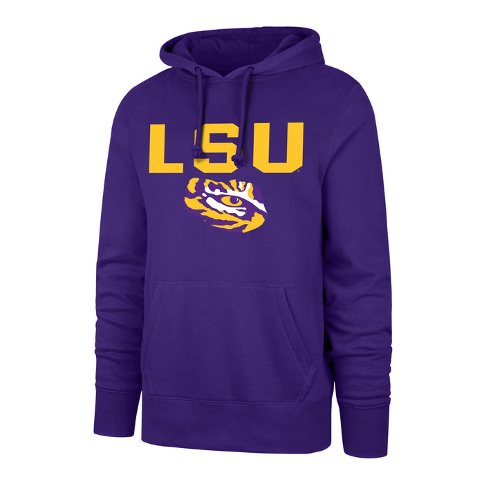 Louisiana State Tigers NCAA 47 Brand Men's Purple Imprint Headline Pullover Hoodie