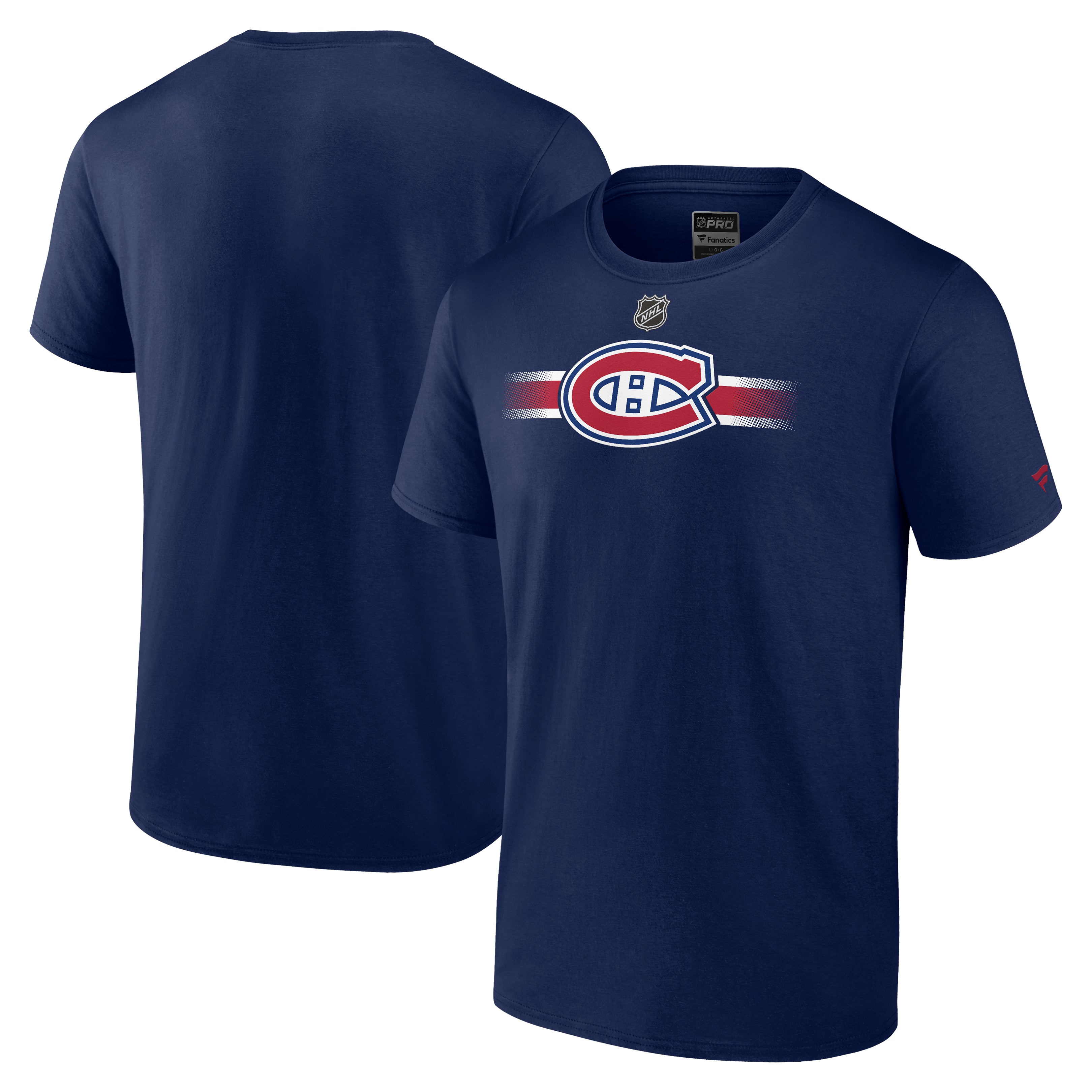 T-shirt bleu marine Authentic Pro des Canadiens de Montréal Fanatics Branded LNH pour hommes