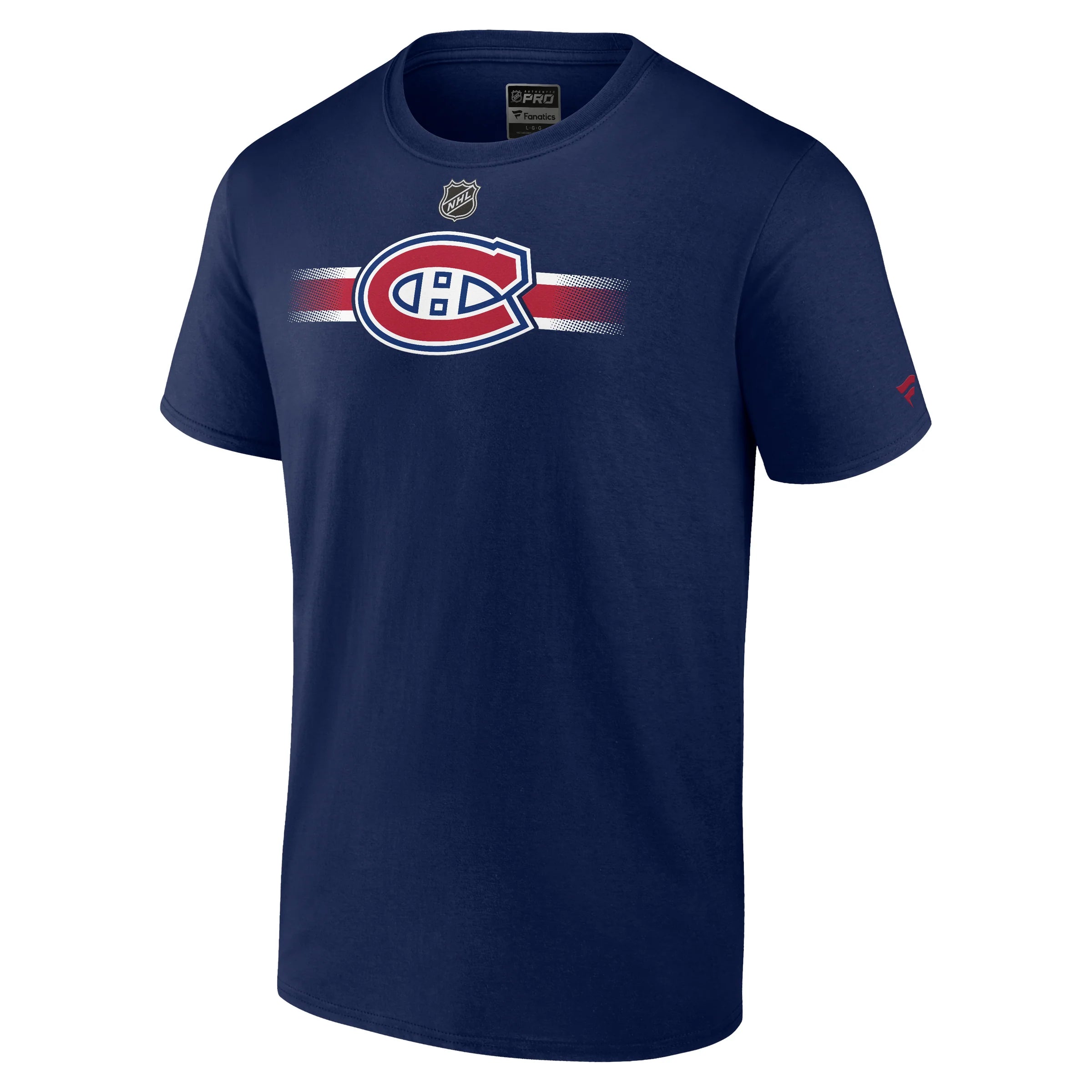 Montreal Canadiens NHL Fanatics Branded Youth Navy Authentic Pro Logo T-Shirt