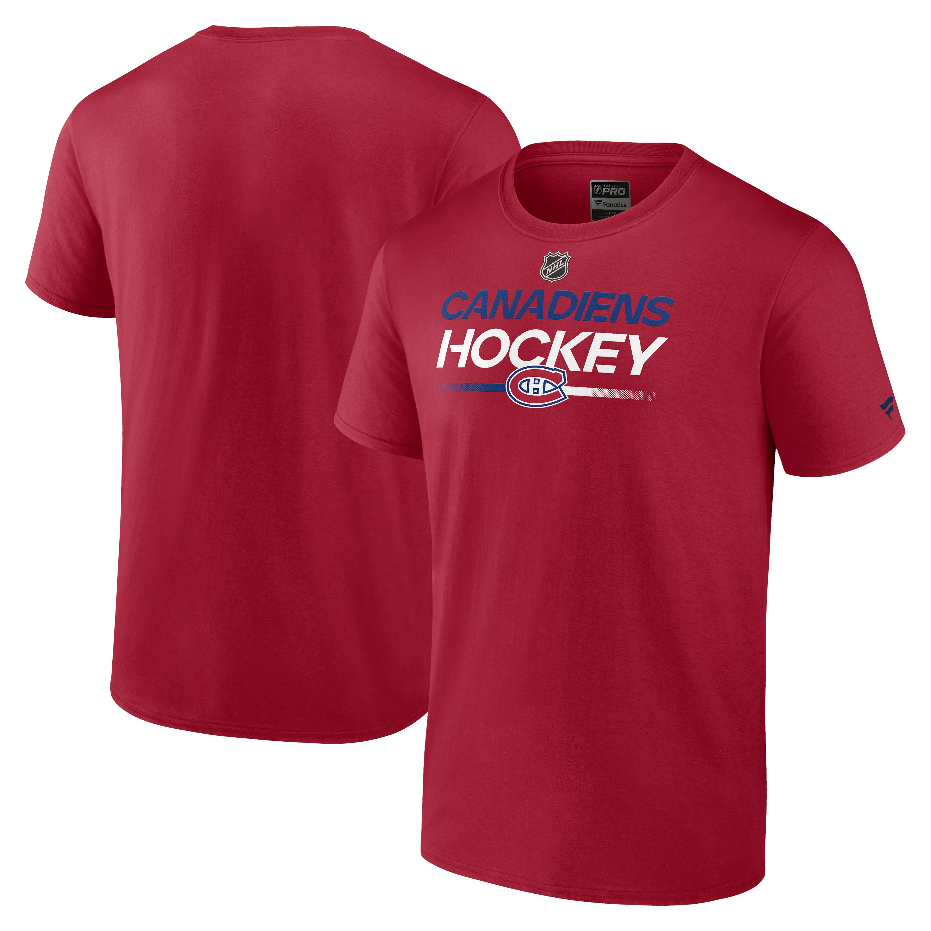 Montreal Canadiens NHL Fanatics Branded Men's Red Authentic Pro T-Shirt