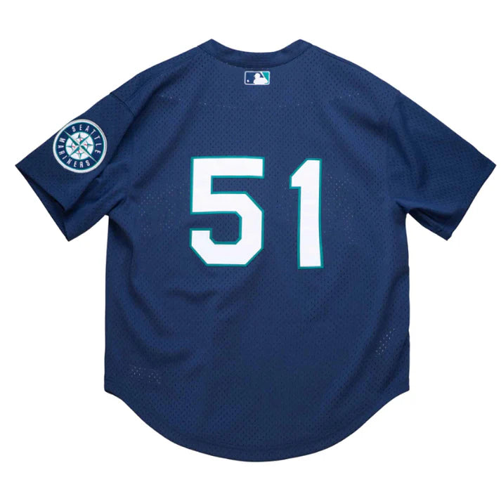 Ichiro Suzuki Seattle Mariners MLB Mitchell & Ness Homme Marine 2002 Authentique BP Maillot