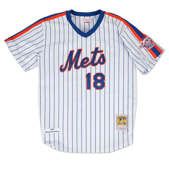 Darryl Strawberry New York Mets MLB Mitchell & Ness Maillot blanc 1986 authentique pour homme