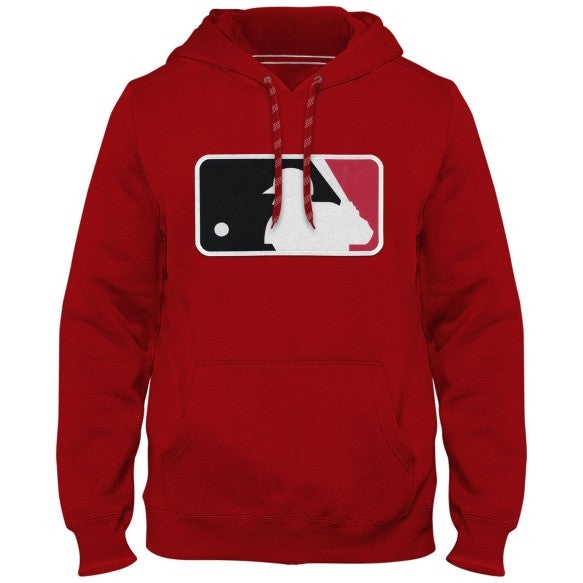 MLB Bulletin Men's Red Express Twill Batter Logo Hoodie