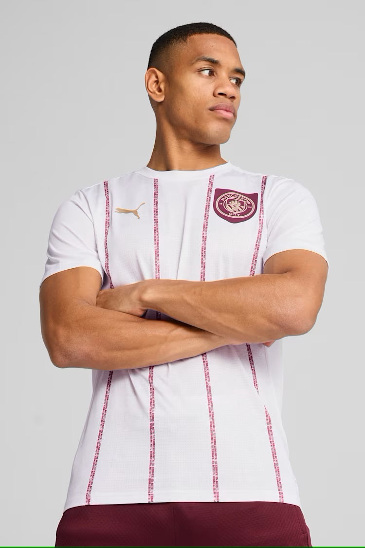 Maillot d'avant-match Puma Manchester City EPL 2024/25 blanc pour homme