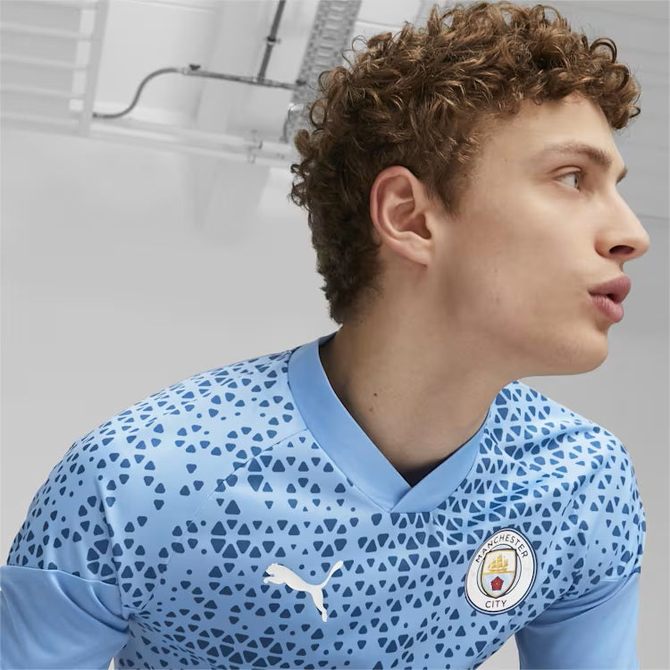 Maillot d'entraînement bleu clair Manchester City EPL Puma pour hommes