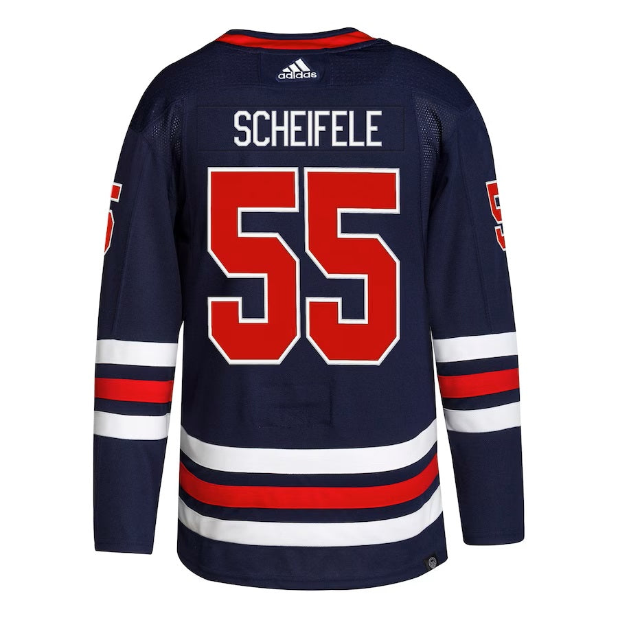 Mark Scheifele Winnipeg Jets NHL Adidas Men's Navy Primgreen Pro Alternate Jersey