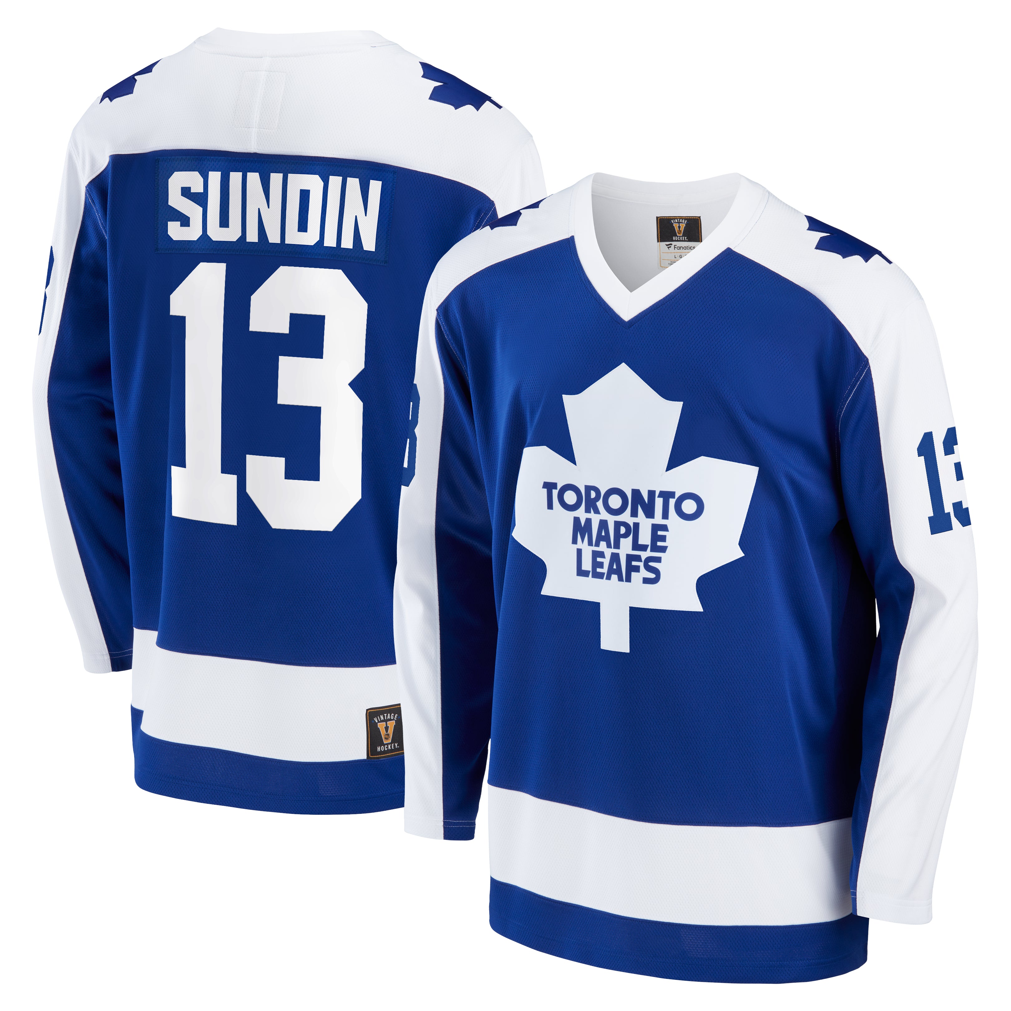 Maillot Premier Vintage Breakaway bleu royal pour homme de marque NHL Fanatics des Maple Leafs de Toronto de Mats Sundin