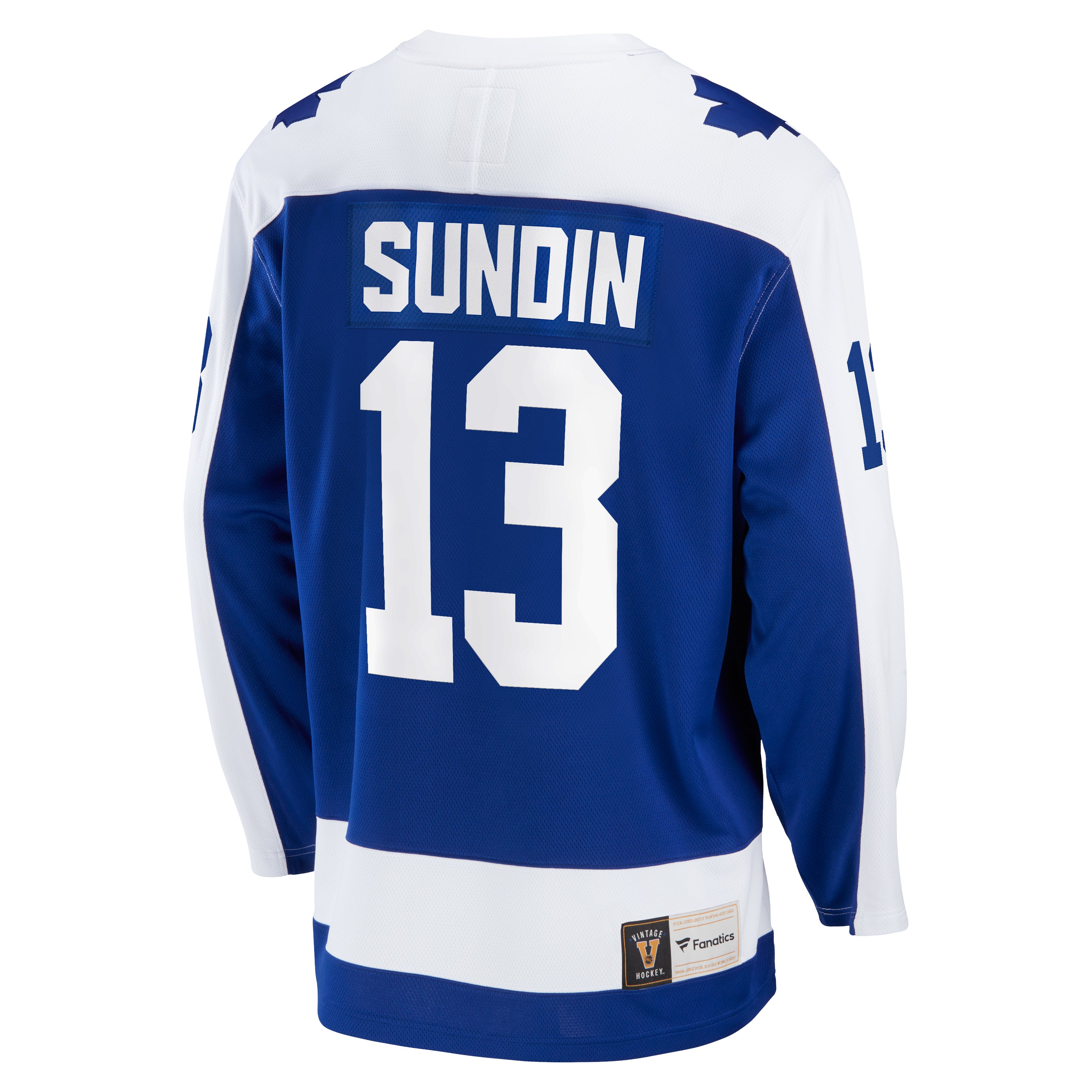 Maillot Premier Vintage Breakaway bleu royal pour homme de marque NHL Fanatics des Maple Leafs de Toronto de Mats Sundin