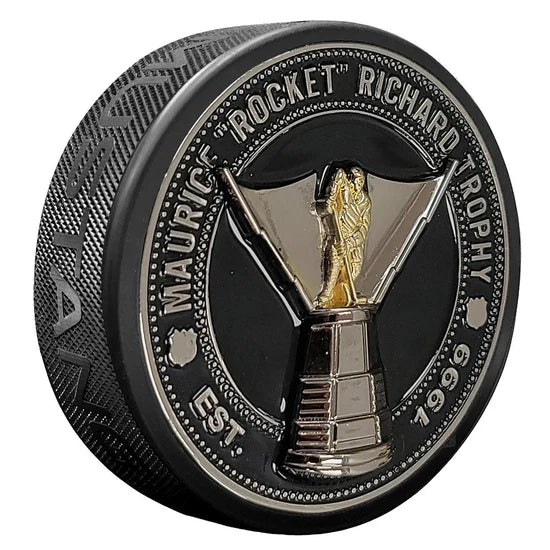 NHL Rocket Richard Ultra 3D Trophy Silver Medallion Hockey Puck