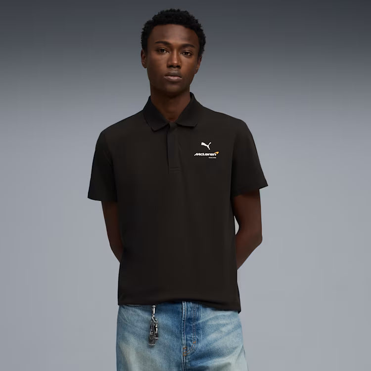 McLaren Racing F1 Puma Men's Black Small Logo Polo Shirt