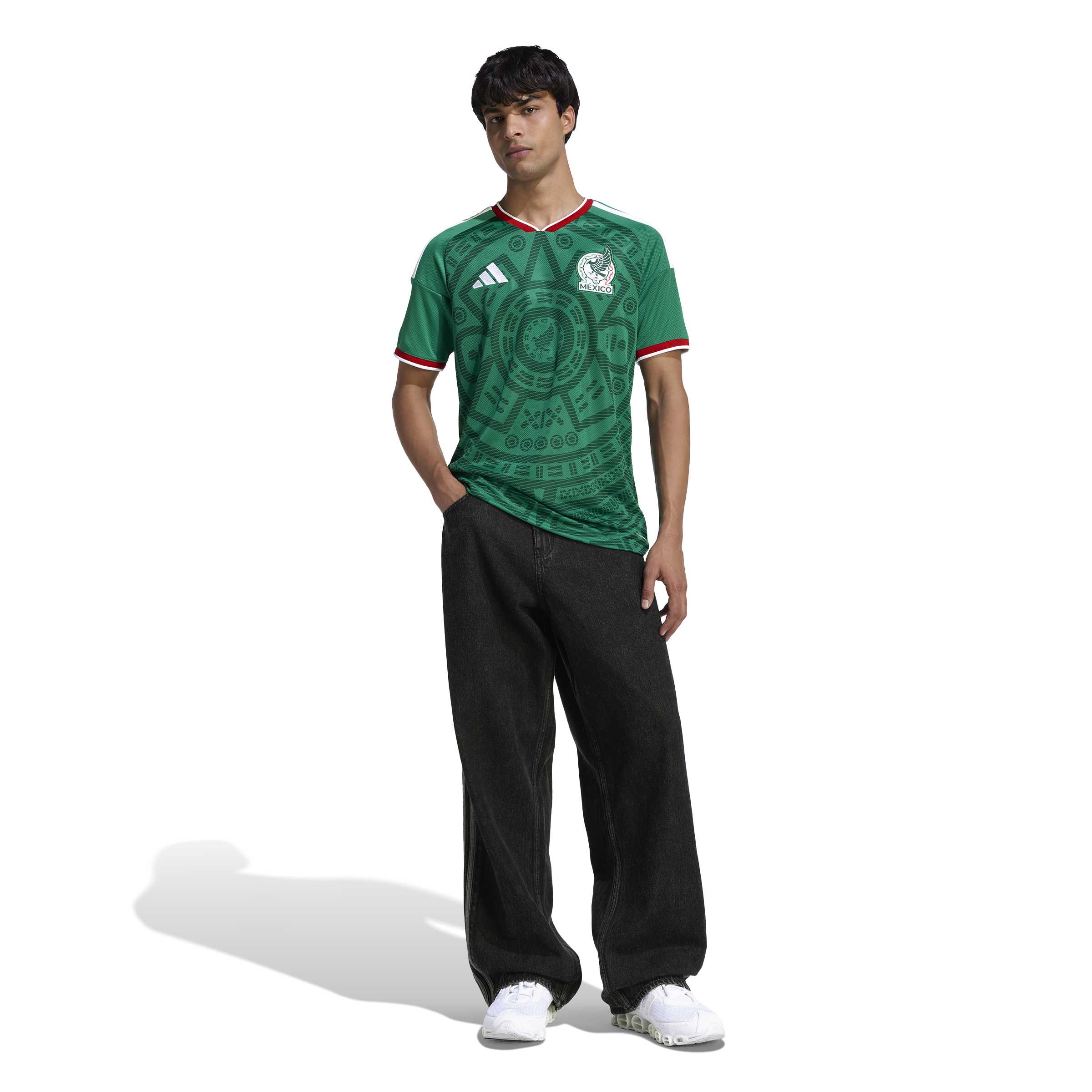 Maillot domicile réplique vert FIFA Adidas de l'équipe nationale du Mexique pour homme, saison 2025/26