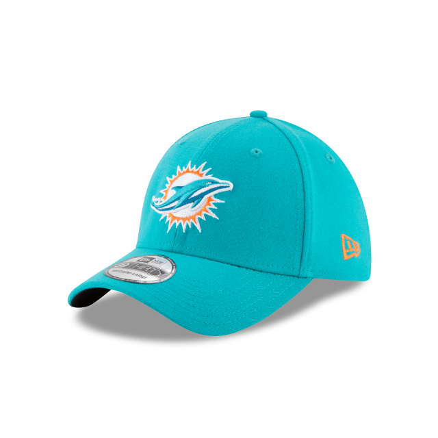 Miami Dolphins NFL New Era Men's Teal Breeze 39Thirty 2018 Logo Stretch Fit Hat