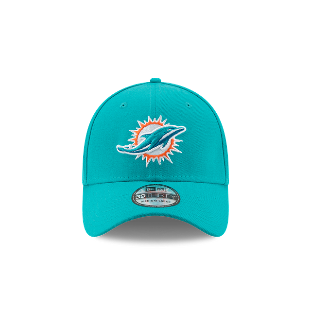 Miami Dolphins NFL New Era Men's Teal Breeze 39Thirty Team Classic Stretch Fit Hat
