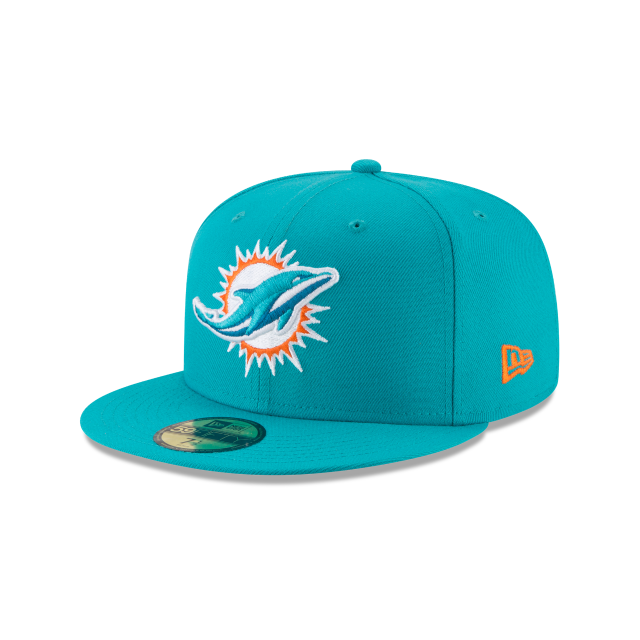 Miami Dolphins NFL New Era Teal Breeze 59Fifty Team Casquette ajustée de base pour hommes