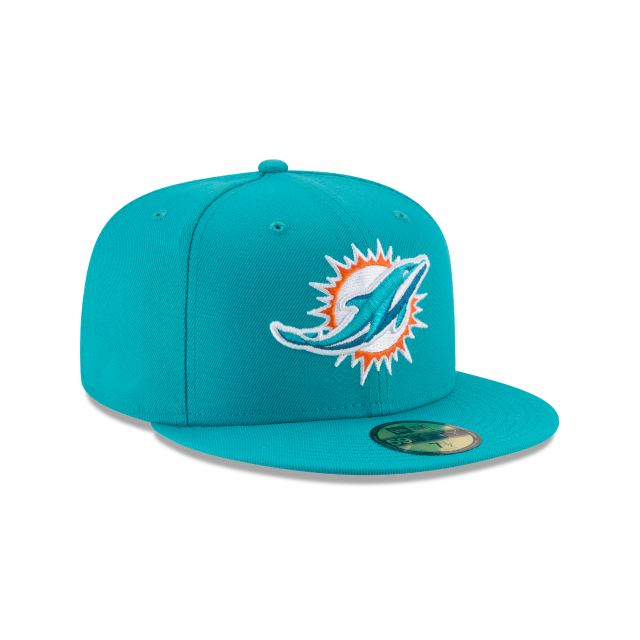 Miami Dolphins NFL New Era Teal Breeze 59Fifty Team Casquette ajustée de base pour hommes