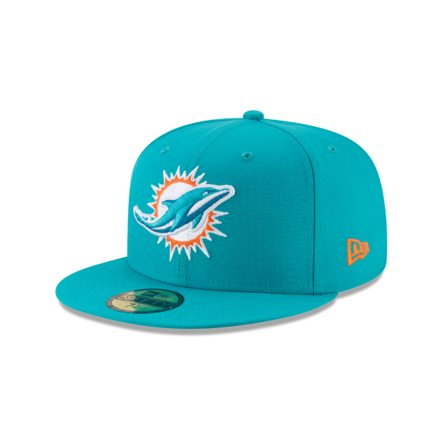 Miami Dolphins NFL New Era Men's Teal Breeze 59Fifty Team Basic Fitted Hat