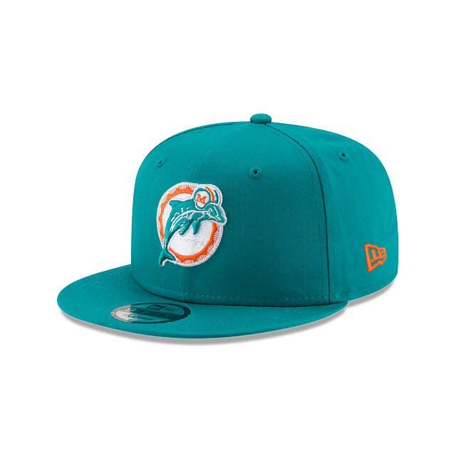 Miami Dolphins NFL New Era Teal Breeze 9Fifty Classic Logo Basic Snapback pour hommes