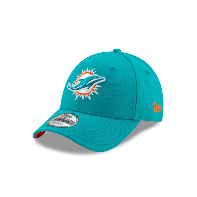 Casquette ajustable NFL New Era Teal Breeze 9Forty The League pour homme des Dolphins de Miami