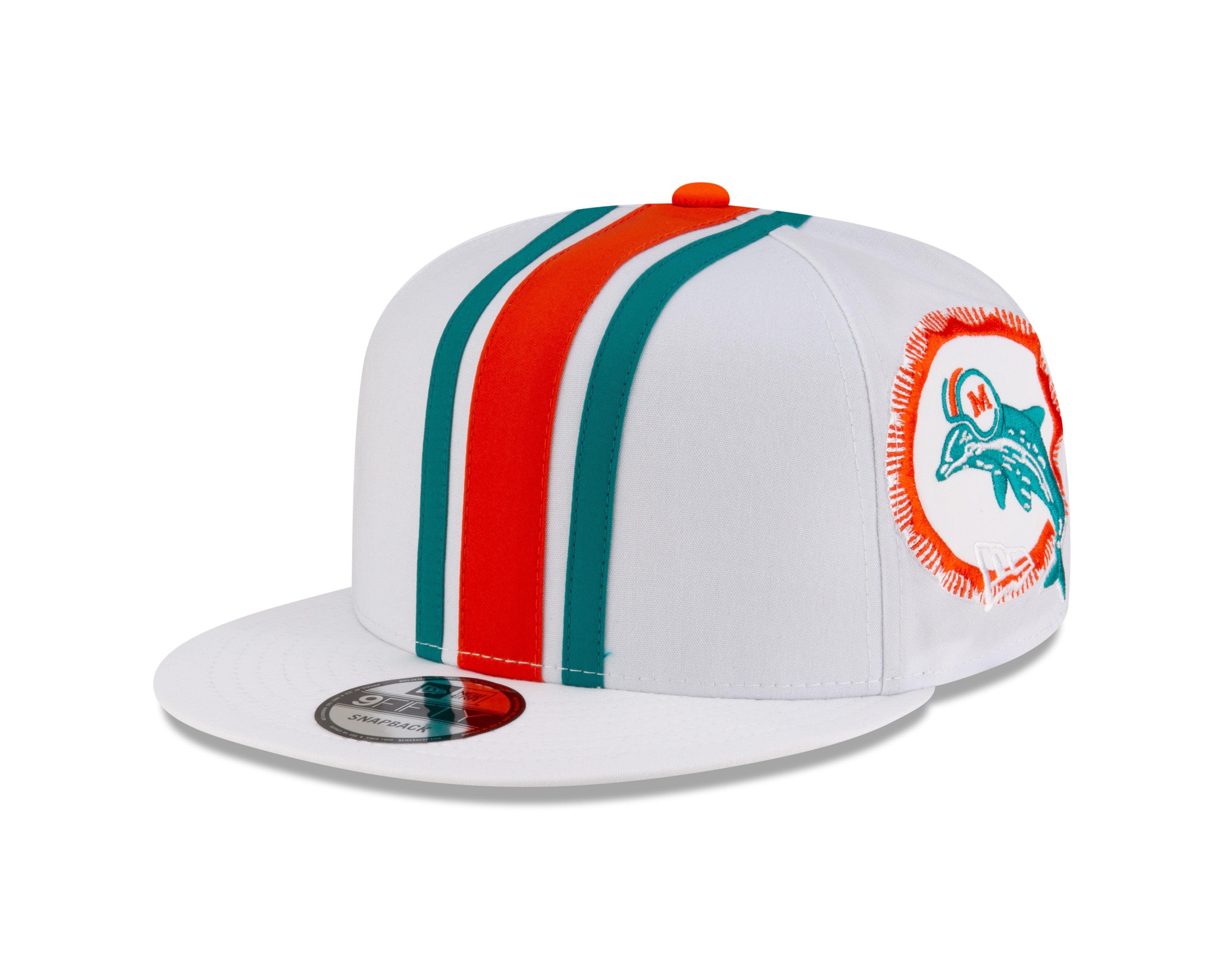 Miami Dolphins NFL New Era Men's White 9Fifty Helmet Pack Snapback