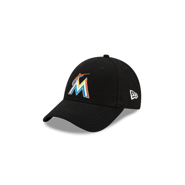 Miami Marlins MLB New Era Youth Noir 9Forty The League Casquette réglable