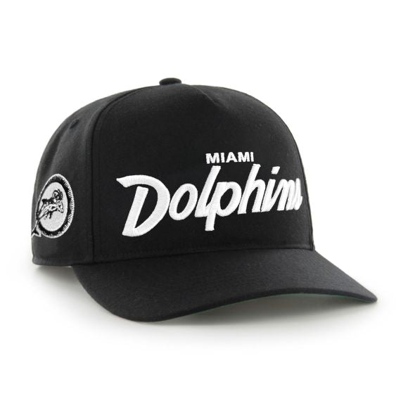 Miami Dolphins NFL 47 Brand Men's Black Attitude Hitch Snapback Hat