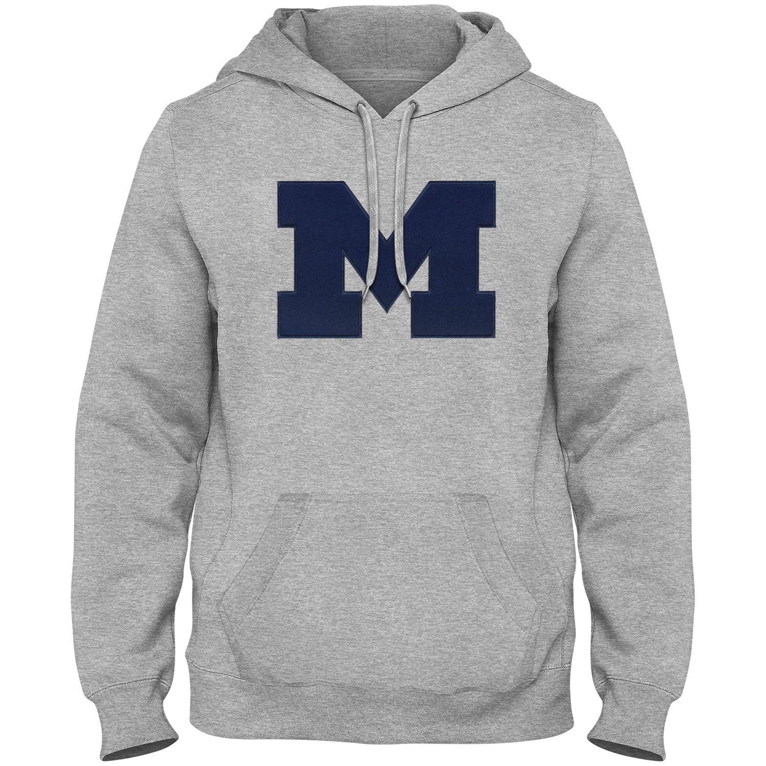 Michigan Wolverines NCAA Bulletin Men's Athletics Grey Express Twill Logo Hoodie