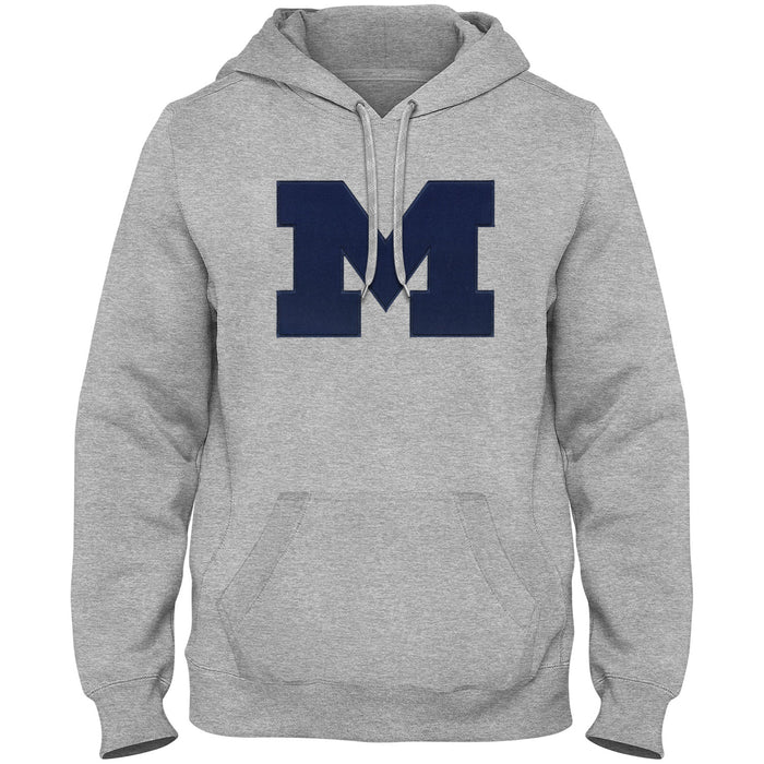 Michigan Wolverines NCAA Bulletin Men's Athletics Grey Express Twill Logo Hoodie