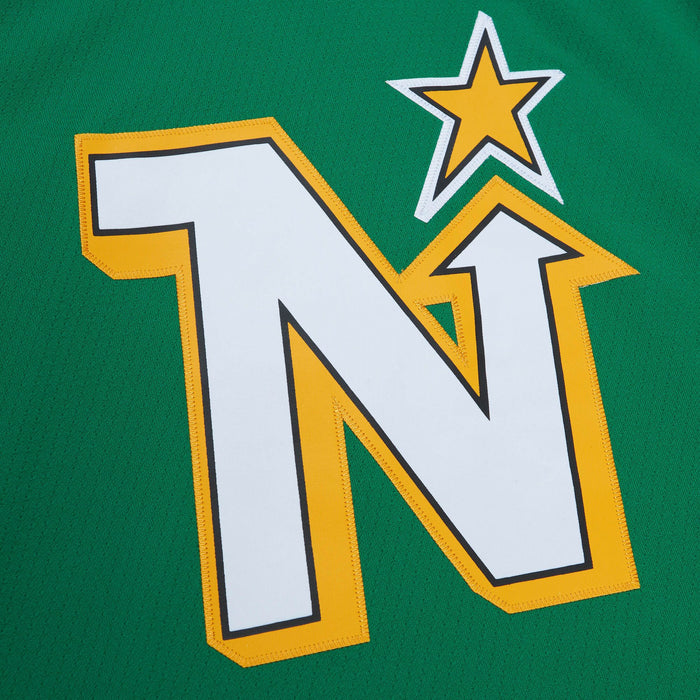 Mike Modano Minnesota North Stars NHL Mitchell & Ness Men's Green 1989 Blue Line Authentic Jersey