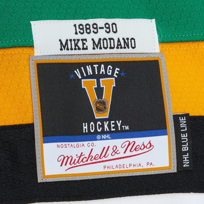Mike Modano Minnesota North Stars NHL Mitchell & Ness Men's Green 1989 Blue Line Authentic Jersey