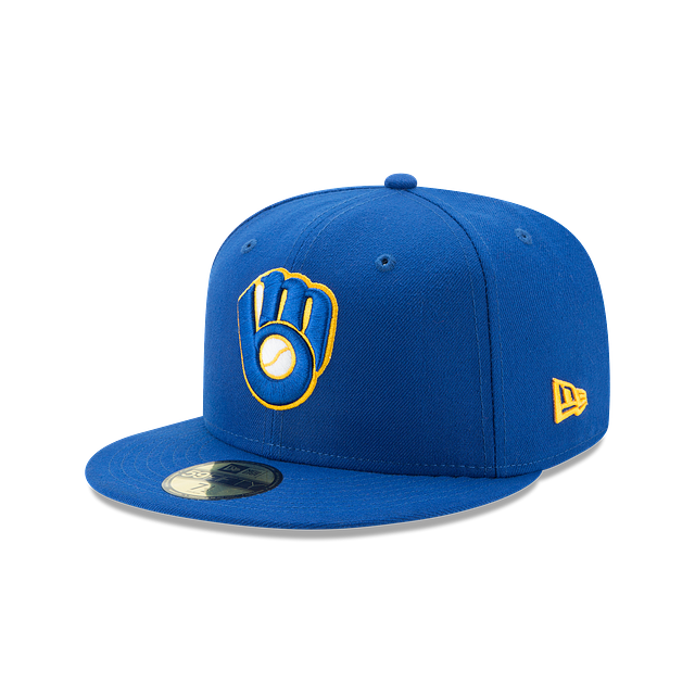 Milwaukee Brewers MLB New Era Royal 59Fifty Authentic Collection Casquette ajustée alternative pour hommes 