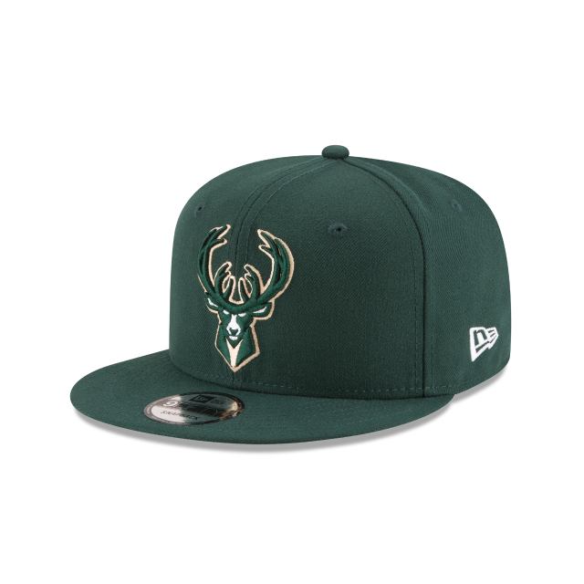 Milwaukee Bucks NBA New Era Snapback 9Fifty Basic vert pour hommes