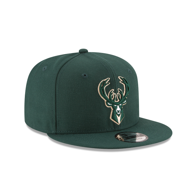 Milwaukee Bucks NBA New Era Snapback 9Fifty Basic vert pour hommes