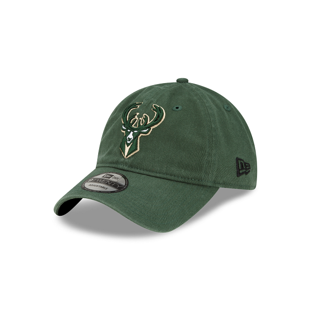 Milwaukee Bucks NBA New Era Men's Green 9Twenty Core Classic Adjustable Hat