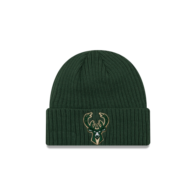 Milwaukee Bucks NBA New Era Men's Green Core Classic Cuff Knit Beanie